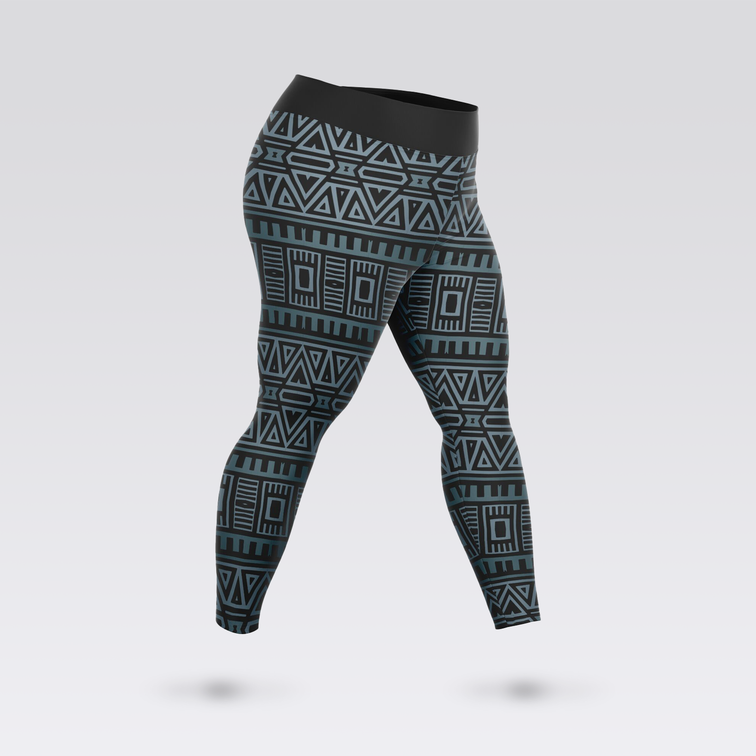 Grey Ankara Plus Size Leggings